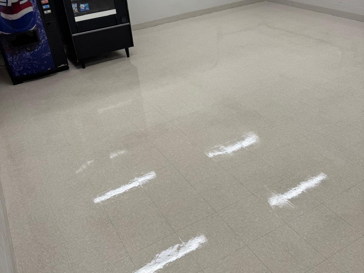 Commercial floor cleaning project