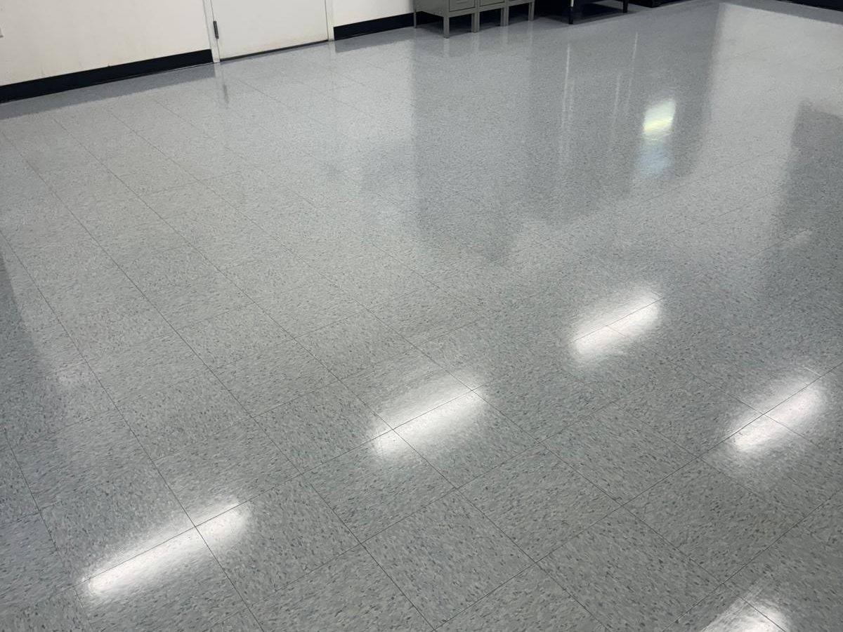Commercial floor shine result
