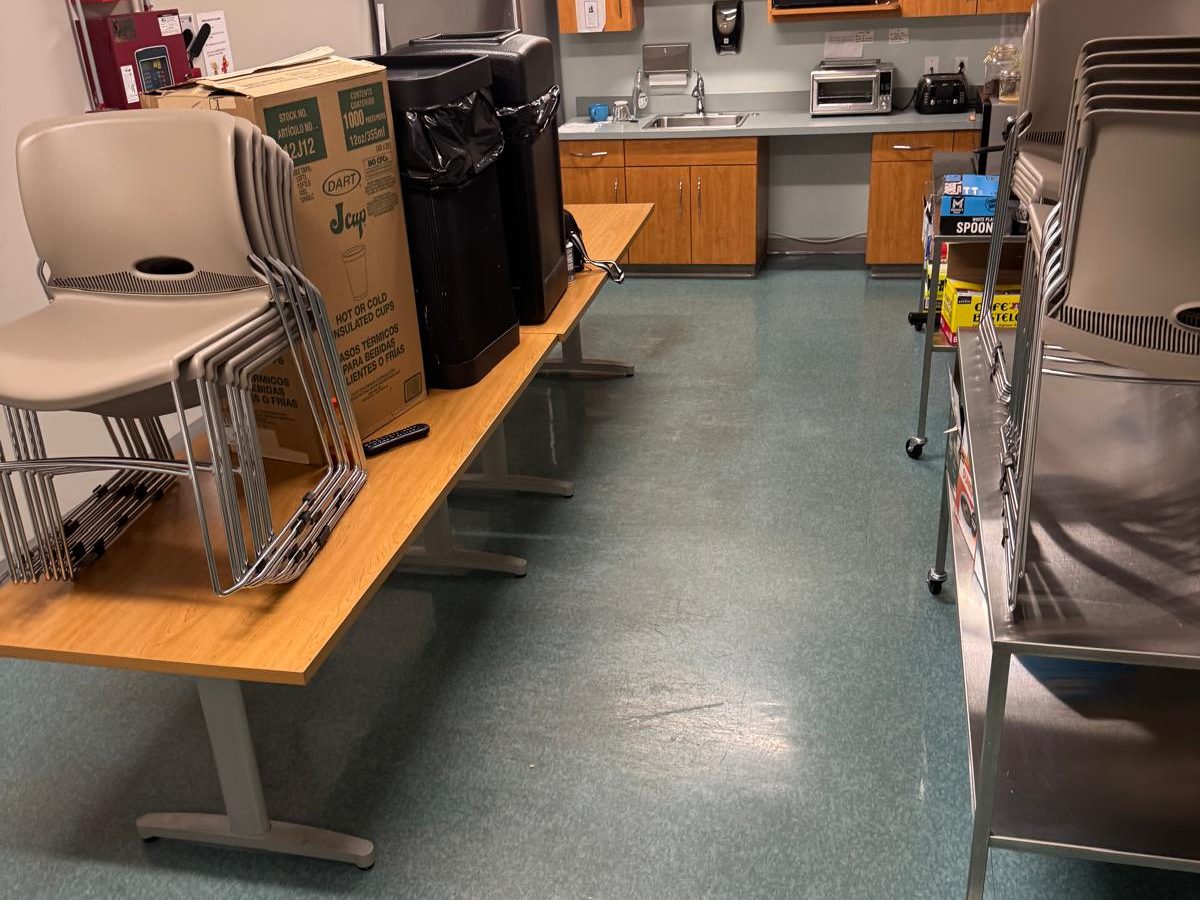 Strip and wax floor project